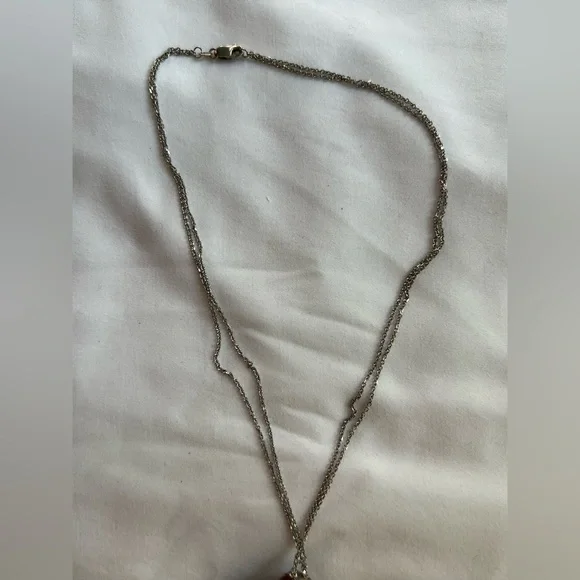 Sajen Druzy and semi precious stone necklace in SS with double chain necklace. - Picture 7 of 13